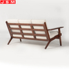 Wholesale North America Style Three Seater Sofa Modern Ash Timber Base Wooden Leisure Sofa For Living Room