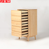 Modern Living Room Storage Cabinet Furniture 5 Drawer Cabinet Storage Natural Wooden Cabinet