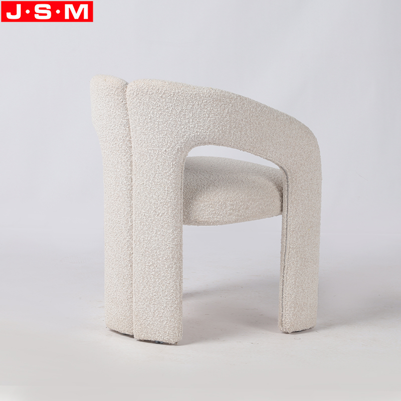 Nordic Living Room Sofa Chair White Fabric Solid Wood Frame Armchair All in fabric or PU upholstery