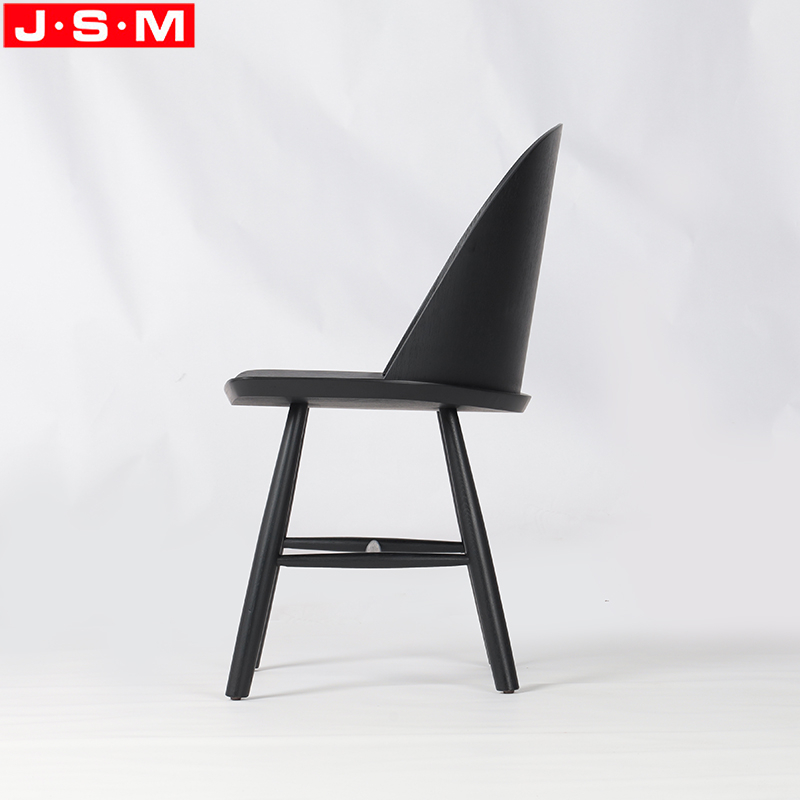 Restaurant Nordic Furniture Plywood Ash Veneer Wooden Dining Room Modern Luxury Black Dining Chairs