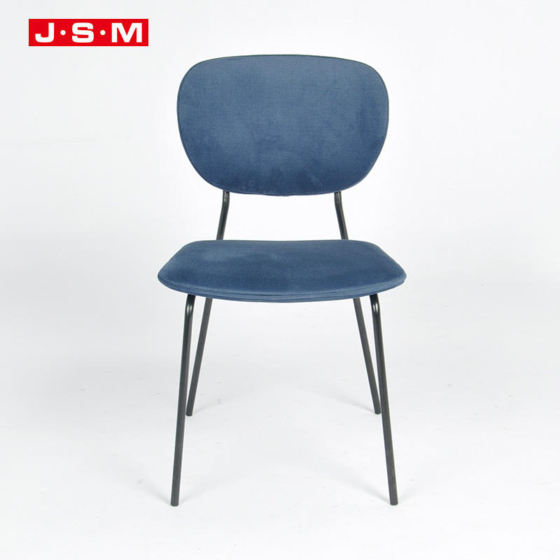 High Quality Luxury Italian Restaurant Foam And Fabric Dining Room Chairs Metal Legs