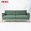 Luxury Italian Minimalism Sofa Love Seat Green Living Room Velvet 3 Seat Lounge Set Sofa