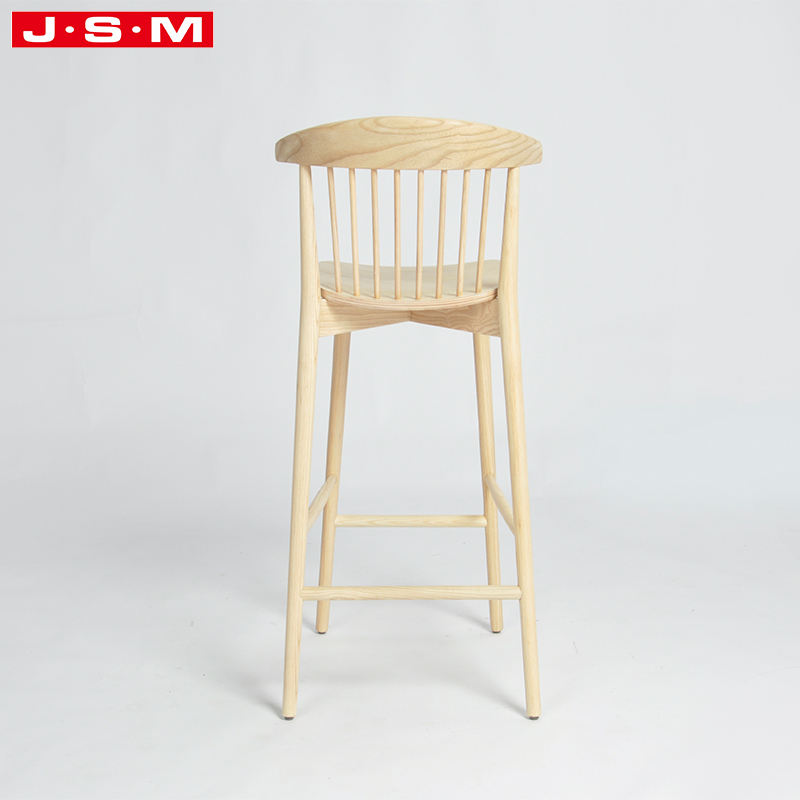 Morden Classic Outdoor Round White Wood Acrylic Indoor Cushion Seat Tall Bar Stools