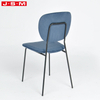 Modern Elegant Wooden Frame Blue Velvet Elegant Wood Walnut Restaurant Simple Dining Chair