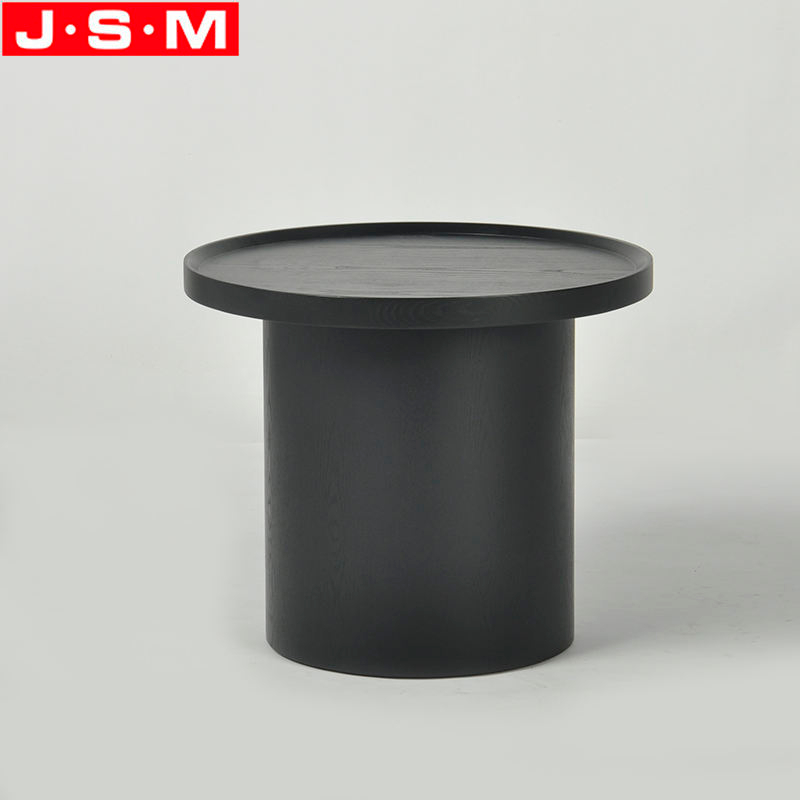 Contemporary Country Living Room Outdoor Small Ash Timber Frame Round Coffee Table
