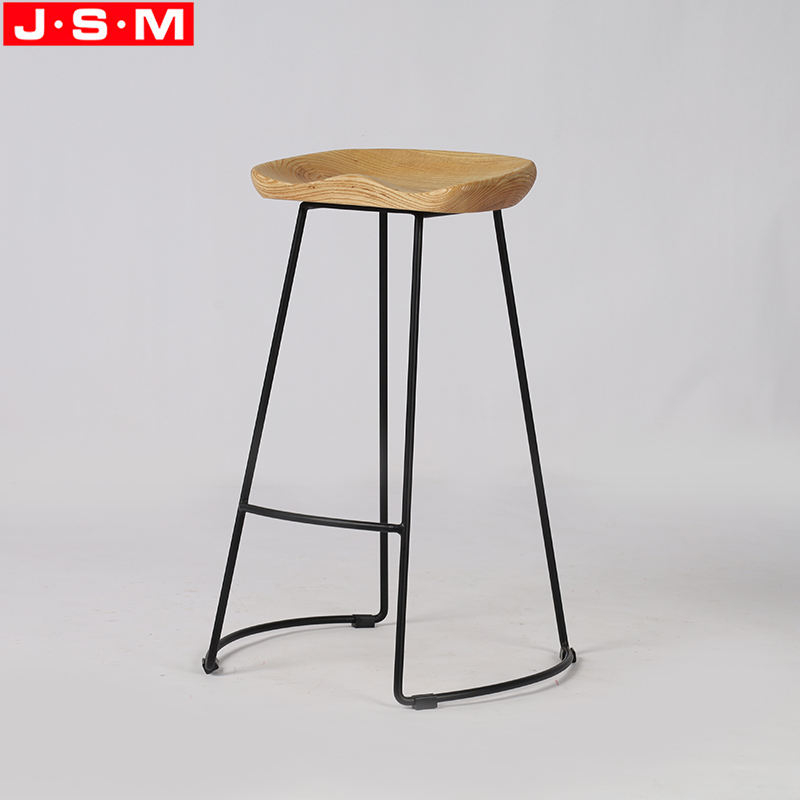 Cheap Dining Stool Wooden Ash Timber Top Restaurant Hardwood Bar Counter Stools