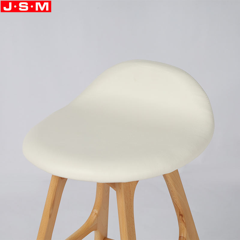 Modern Durable Timber Wooden High Table Tall White Bar Stools For Kitchen