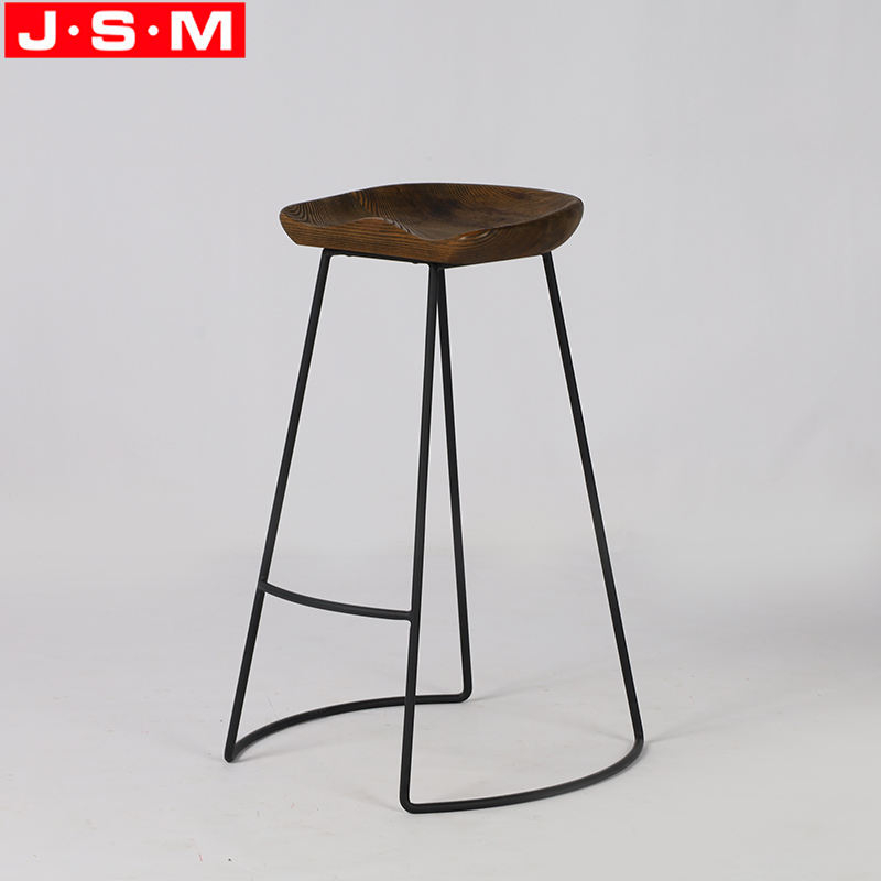 Cheap Dining Stool Wooden Ash Timber Top Restaurant Hardwood Bar Counter Stools