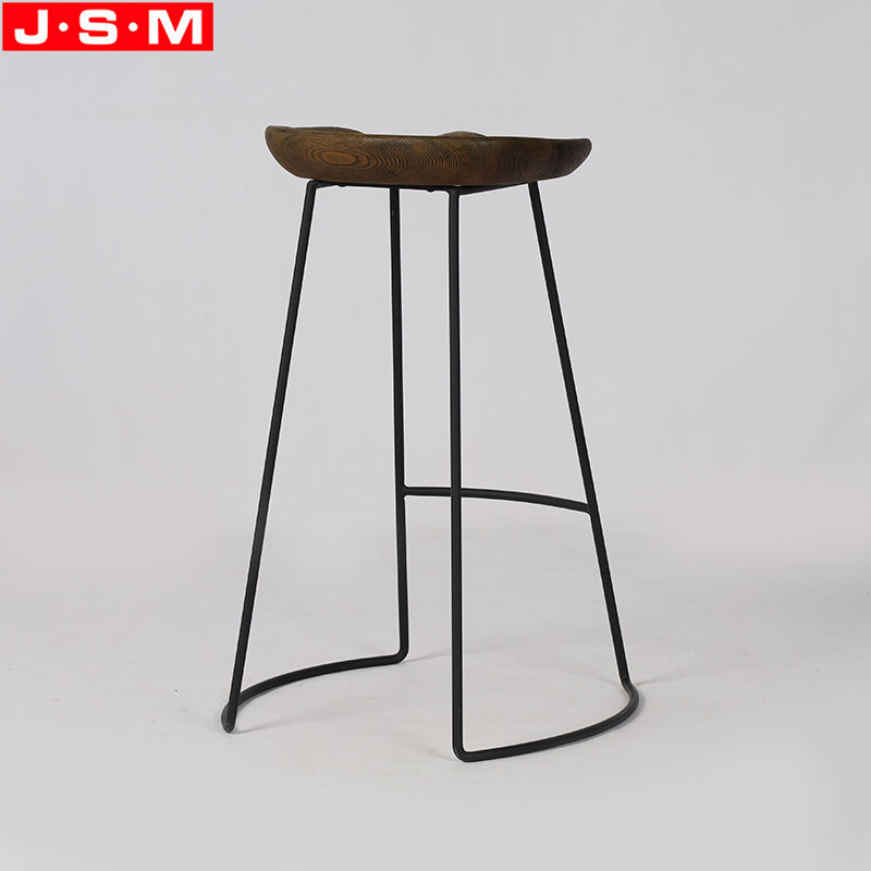 Cheap Dining Stool Wooden Ash Timber Top Restaurant Hardwood Bar Counter Stools