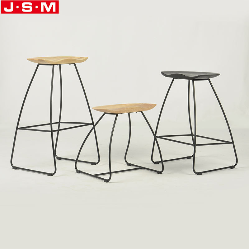 Good Quality Wine Cellar Black Backless Single Seat Bar Chair With Footrest
