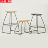 Factory Direct Sale Bar Chair With Footrest Fixed Ash Timber Top Bar Chairs