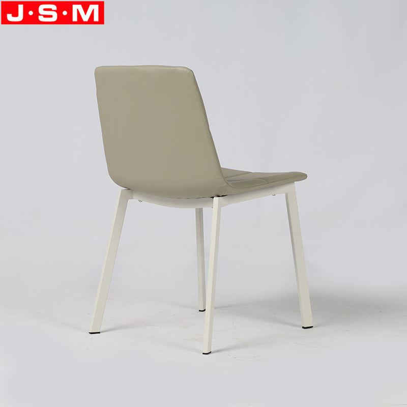 Modern Design Upholstered Fabric Not Armrest Dining Chair With Backrest