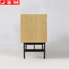 Metal Base Wooden Veneer Carcase TV Storage Cabinet For Living Room