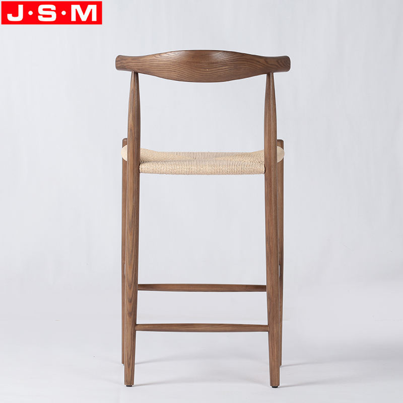 Tall Leg Kitchen Paper Rope Seat Modern High Back Stool Bar Chairs For Bar Table