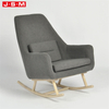 Modern Retro Wood Balcony Bedroom Upholstered Recliner Leisure Chair For Home