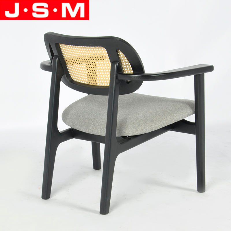 Luxury Terrace Living Room Comfortable Fabric Accent Leisure Lounge Chair Upholstered Wood Frame Armchair