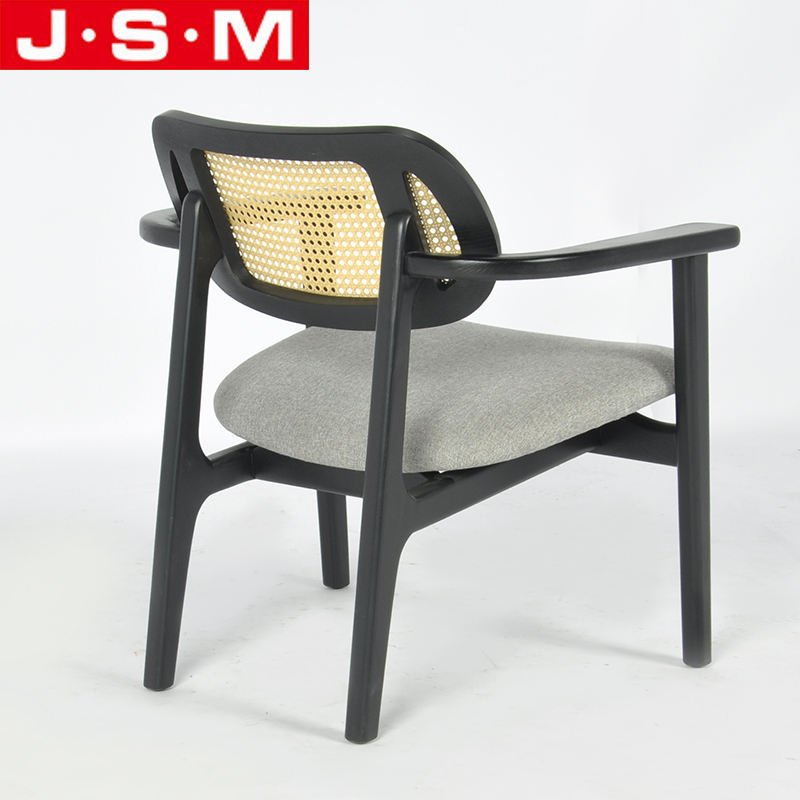 Luxury Terrace Living Room Comfortable Fabric Accent Leisure Lounge Chair Upholstered Wood Frame Armchair