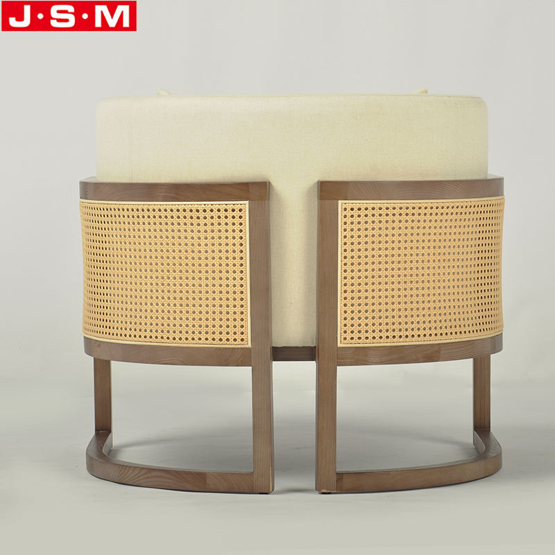 Armchair Living Room Single Seat Furniture Plastic Rattan Ash Timber Base Outdoor Armchair