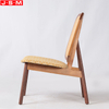 Wholesale Outdoor Nordic Modern Teak Wood Plastic Rattan Armchair Leisure Chair