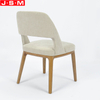 Customize Restaurant Wedding Outdoor Soft Stuffed Fabric Wood Dining Chair