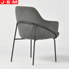 Italian Designs Kitchen Black Upholstered Legs Dining Chair With Arm Rest