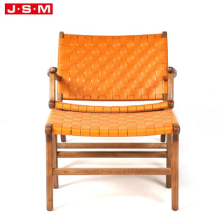 Living Room Furniture Woven Belt Or Artificial Leather Seat Home Armchair