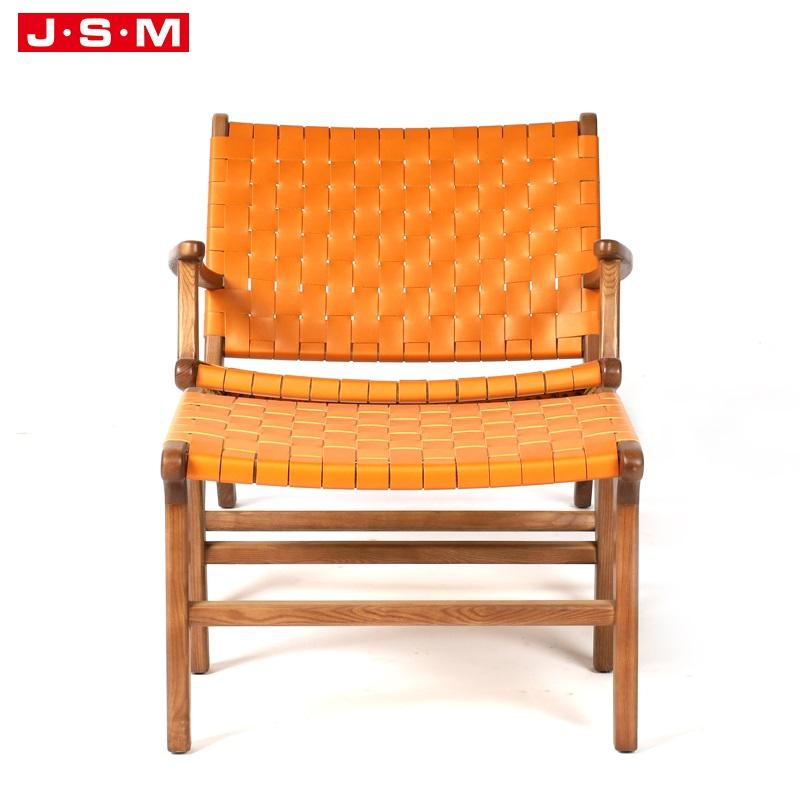 Living Room Furniture Woven Belt Or Artificial Leather Seat Home Armchair