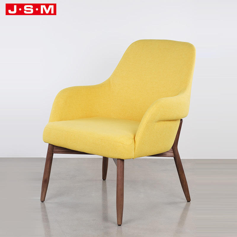 Modern Lounge Hotel Indoor Round Backed Fabric Seat Single Armchair