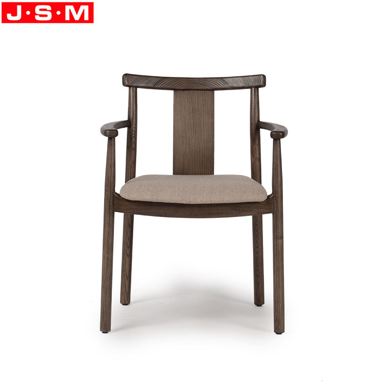 Fabric Upholstery Ash Solid Wood Frame Antique Home Furniture Dining Chair