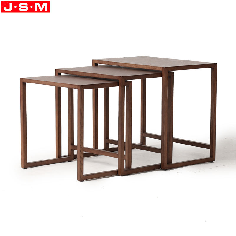 Modern Nordic Minimalist Nesting Multifunction Wood Living Room Furniture Center Tea Coffee Table Set