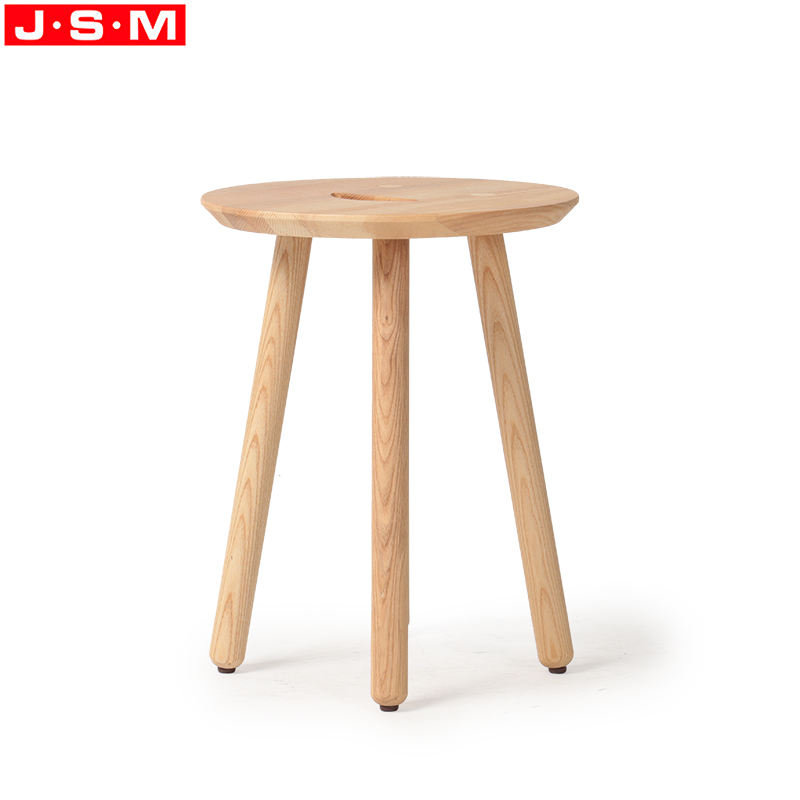 Living Room Modern Solid Wood Coffee Table Ash Wooden Round Side Table