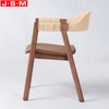 Wholesale Solid Wooden Cafe Paper Rope Back Decoration Restaurant Dining Chair