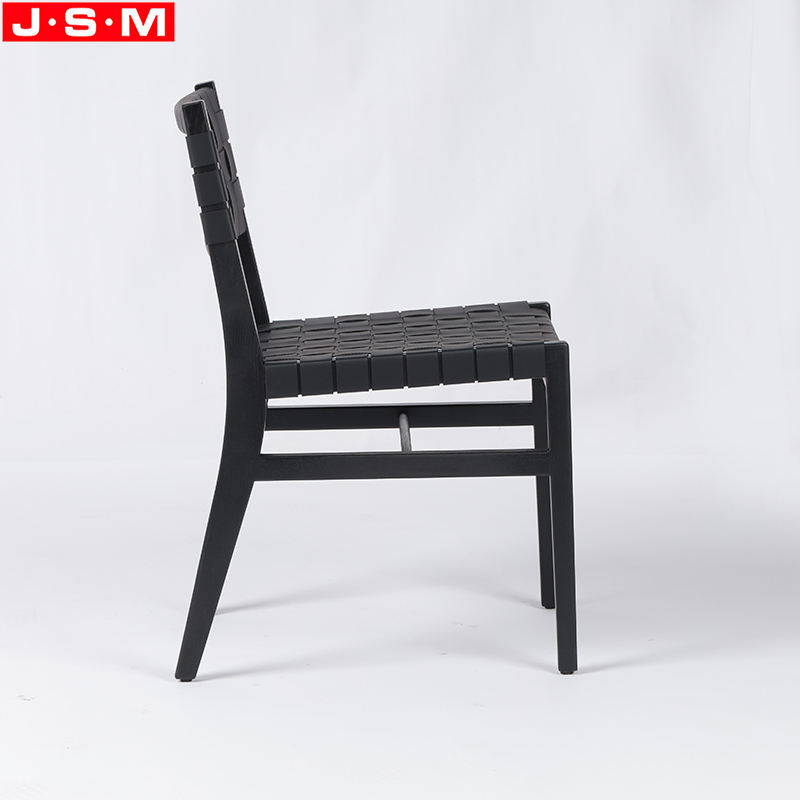Synthetic Leather Imitation Leather Belt Seat Timber Frame Dining Room Chair