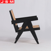Elegant Rattan Back Seat Chairs Single Sitting Room Arm Chair Living Room Armchair