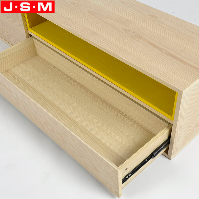 Simple Modern Solid Timber Edge Bedroom TV Cabinet With Storage