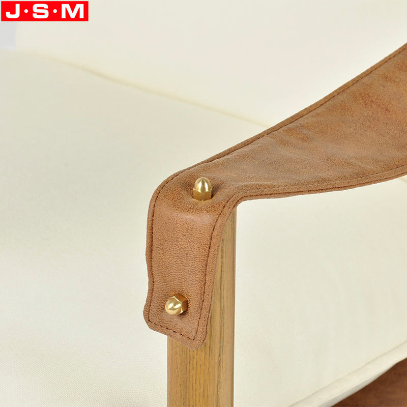 Modern Comfortable Lounge Terrace Living Room Upholstered Wood Armchairs