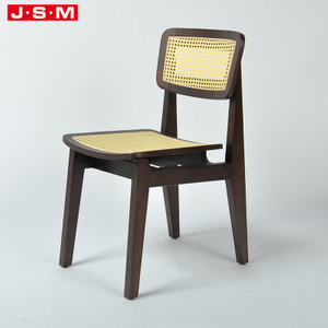 Europe Vintage Modern Luxury Baby Style Midcentury Room Back Walnut Wood Leather Bar Stool Dining Chair