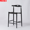 Factory Wholesale Backrest Bar Chair Household Ash Frame Bar Stool High Chair Coffee Shop Minimalist Barstools