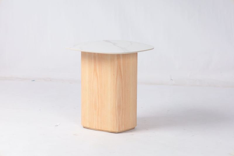 Hot Selling Man Made Stone Tea Table Living Room Tea Table Ash Veneer Base Tea Table