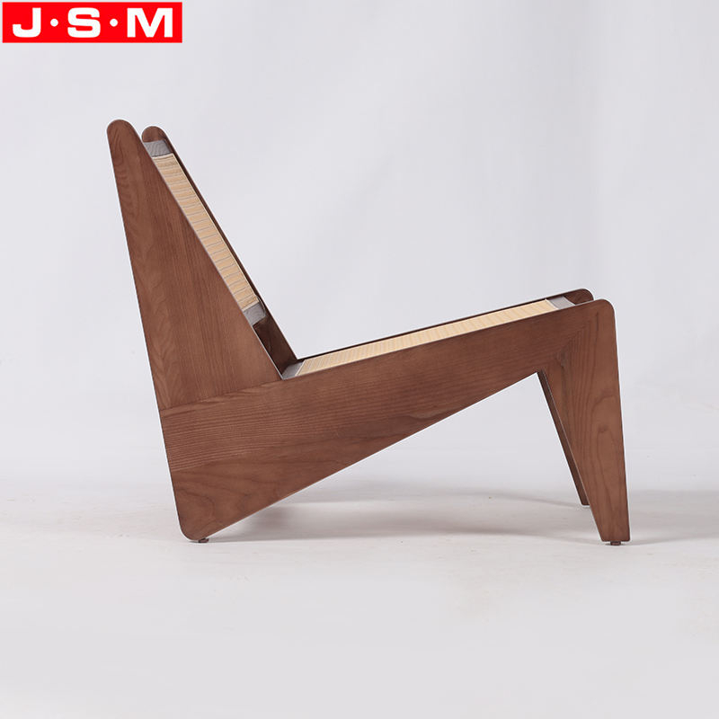 Nordic Leisure Comfortable Seat Single Armchair With Fabric Upholstered