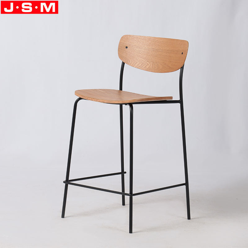 Wholesale Modern Dining Kitchen Counter High Chair Metal Barstool With Powder Coating