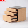 Factory Wholesale Man Made Stone Side Table Nightstand Cabinet With 3 Drawers