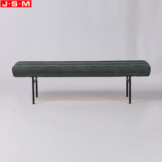 Professional Customized Fabric Pu Upholstery Living Room Bench Metal Frame Bench