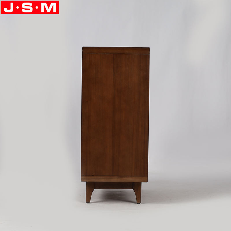 Simple One Drawers Brown Ash Timber Wood Base Living Room Cabinet