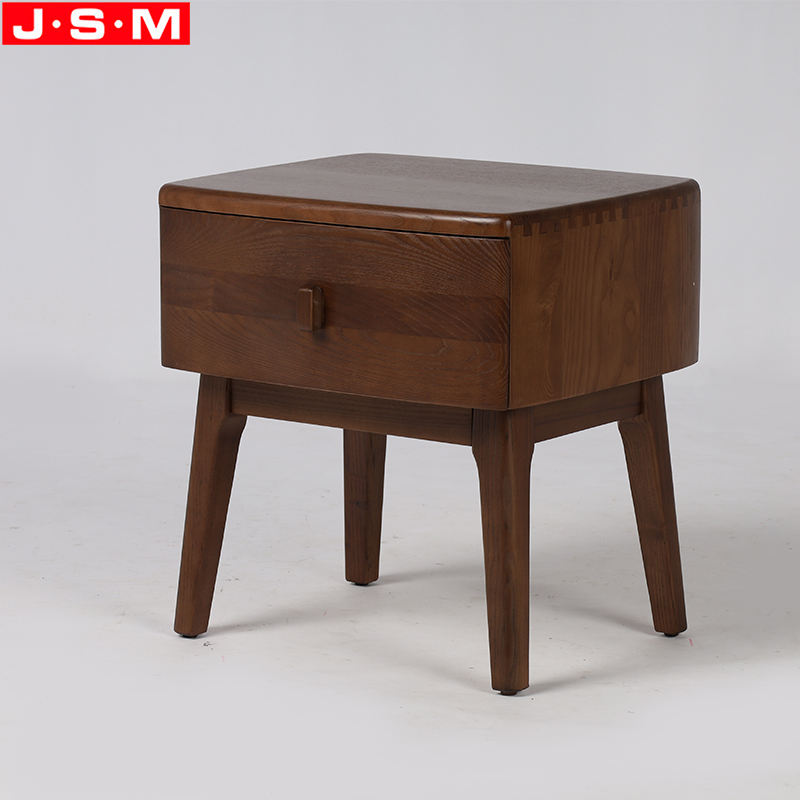 Household Veneer Carcase Cabinets Square Wood Table Bedside With One Drawer