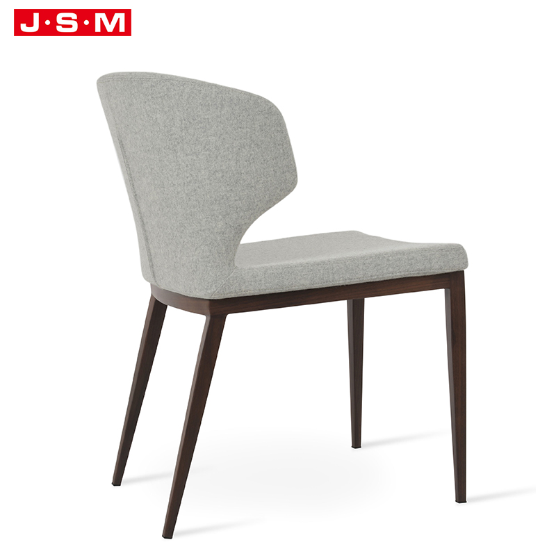 Metal Base Fabric Dining Chairs