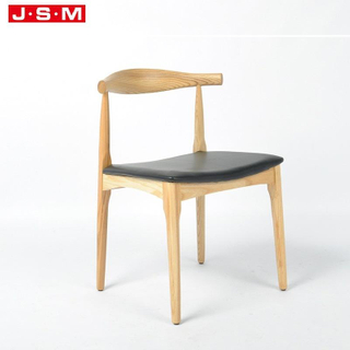 Nordic Style Black Cushion Foam And Fabric Seat Wood Dining Chairs