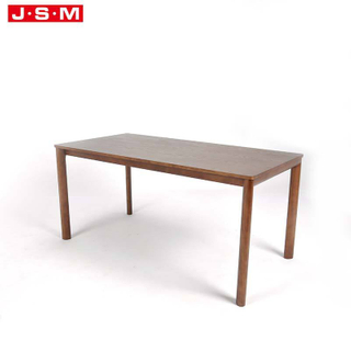 Modern Raw Wood 4 Seaters Nordic Dining Farmhouse Wood Large Dining Table