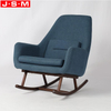 Living Room Furniture Vintage Fabric Cushion Wooden Leg Reclining Armchair