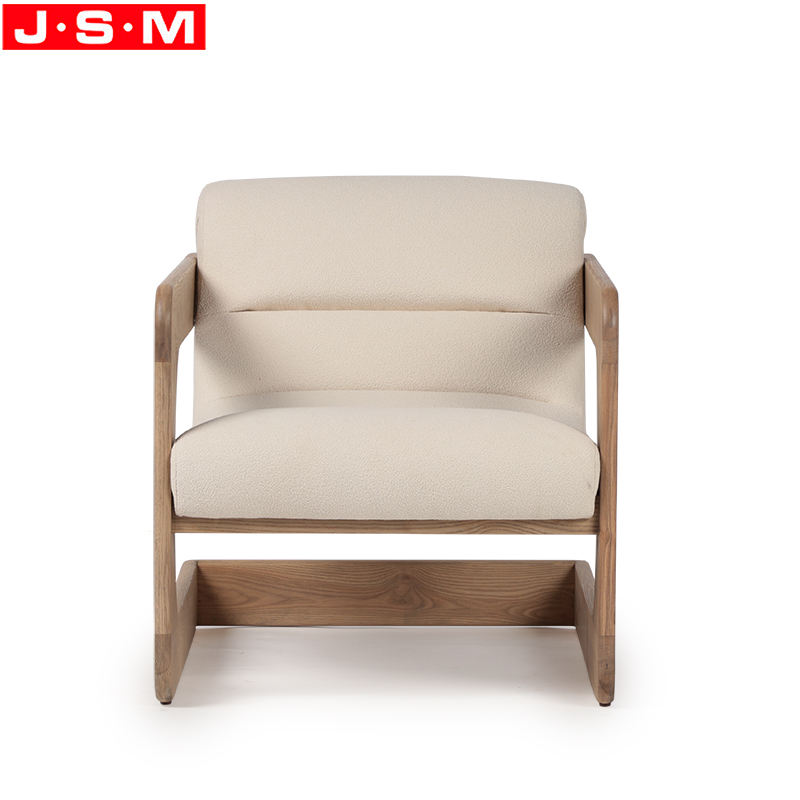 Leisure Chair Reading Chair Wood Frame Upholstered Fabric Armchair
